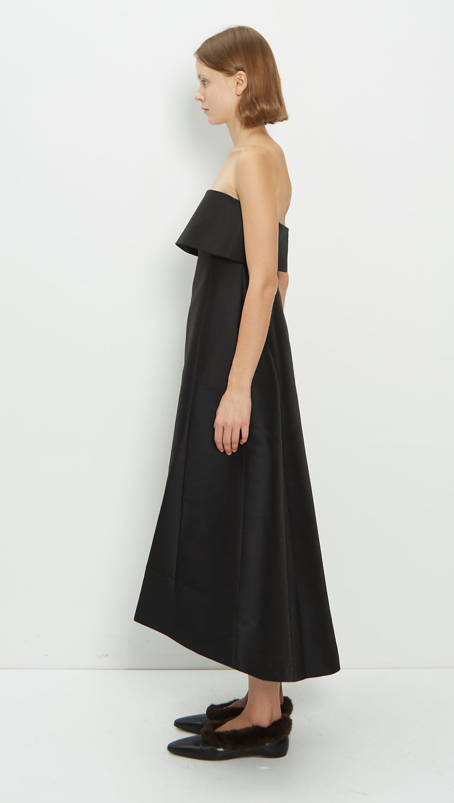 A-LINE WOOL COTTON & WOOL DRESS