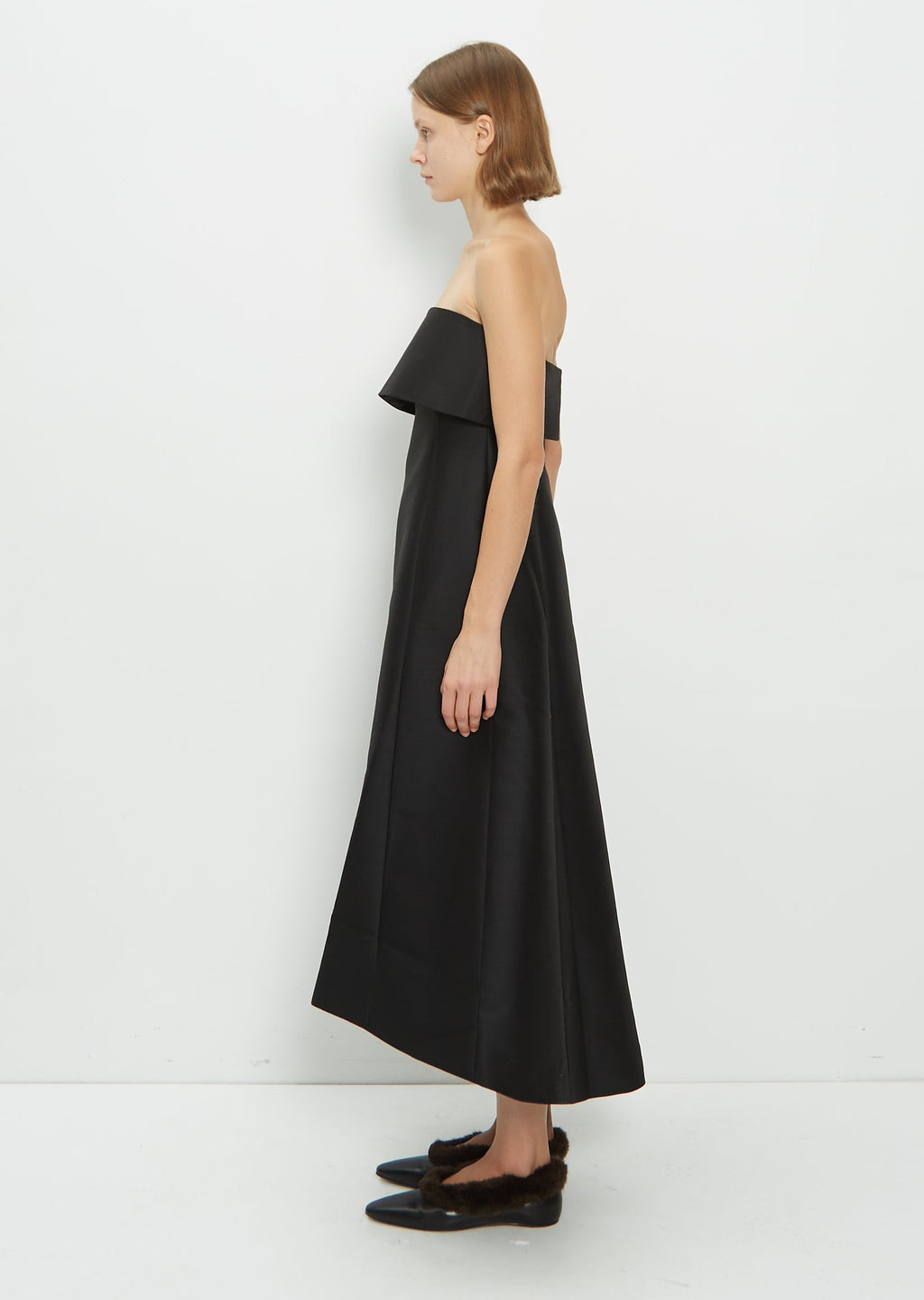 ABITO A-LINE IN LANA, COTONE E LANA