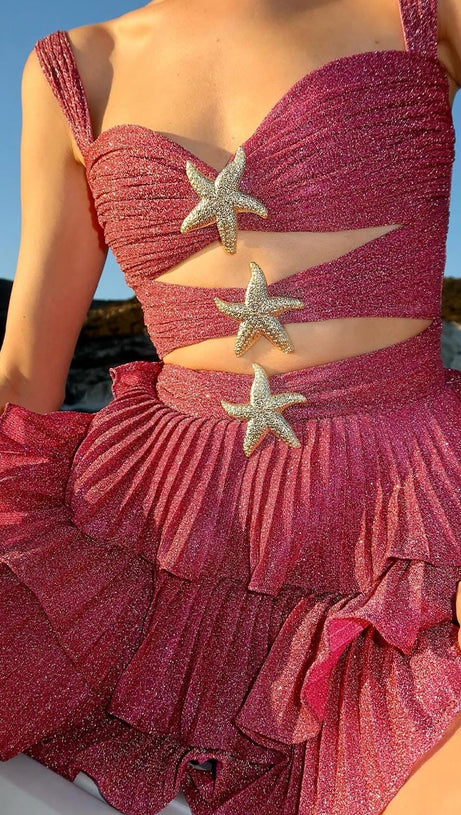 Minikleid mit Seestern-Ausschnitt