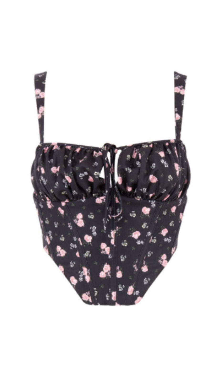 GILET SENZA SPALLINE IN PIZZO FLOREALE.