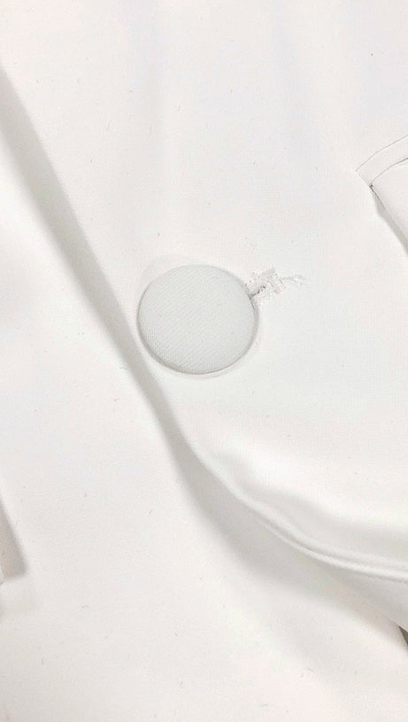 FLORAL EMBELLISHED BLAZER IN WHITE