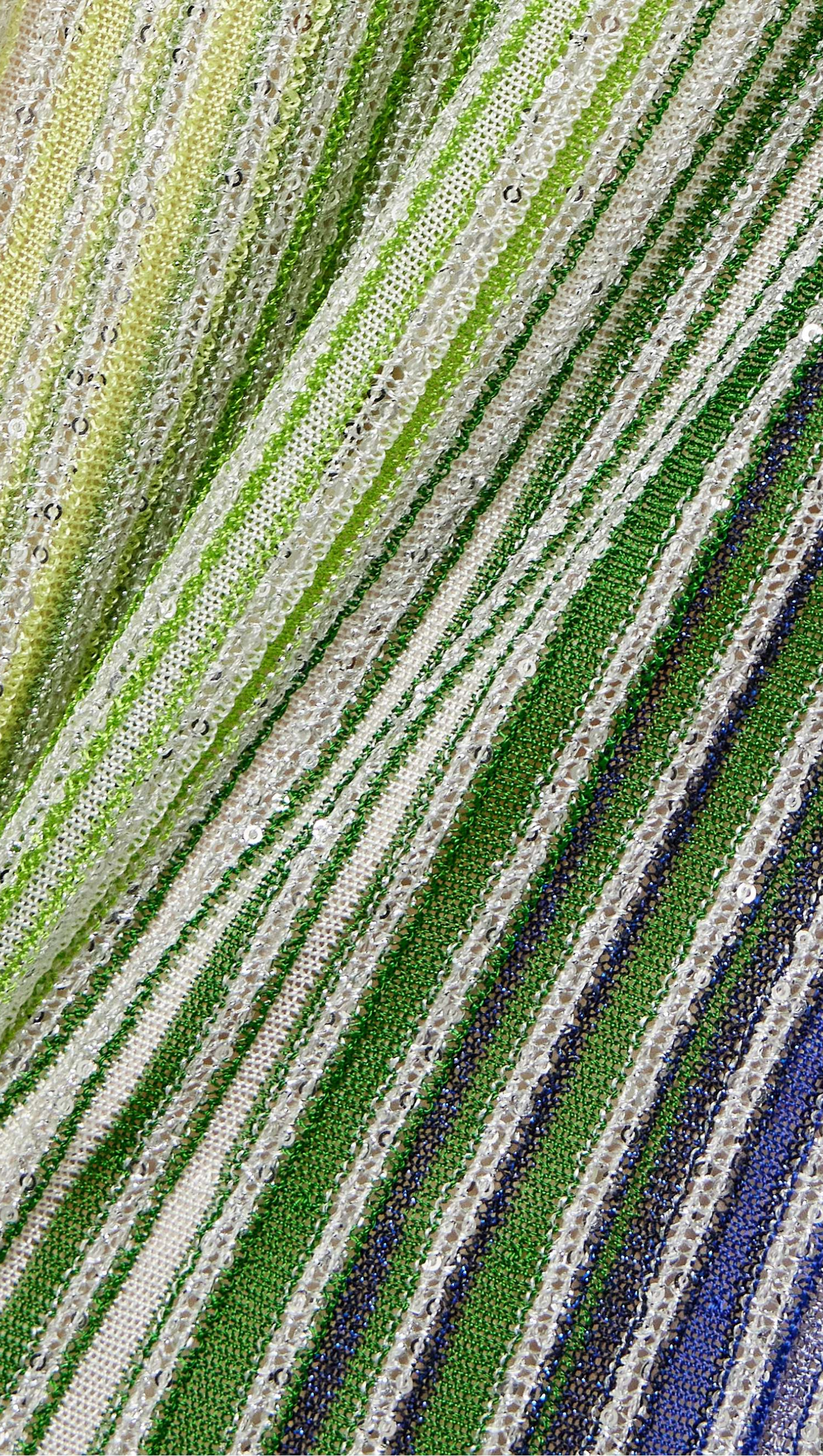 HALTER METALLIC GRADIENT KNIT MAXI DRESS - GREEN