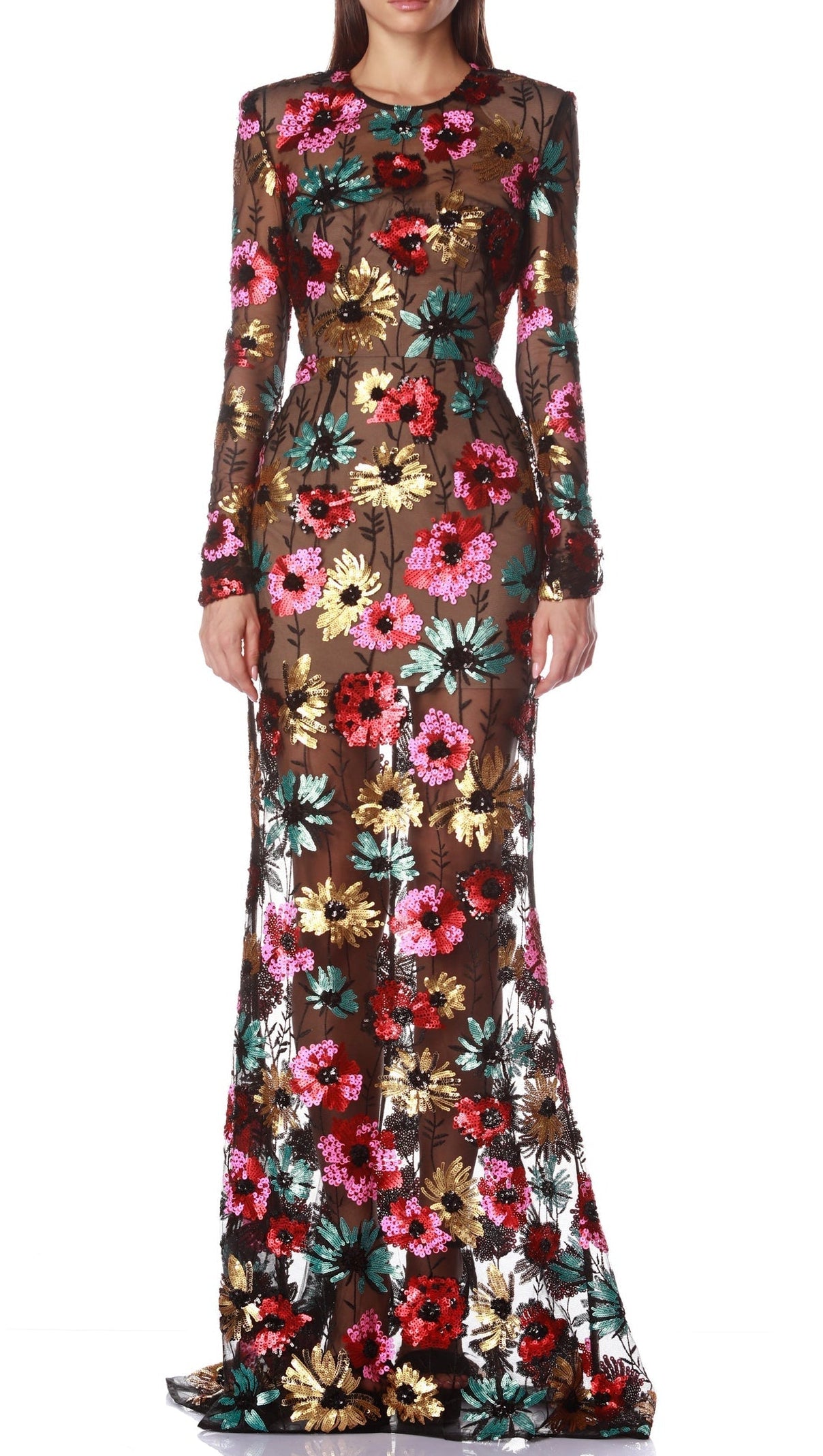 AIIZIE priscilla Colorful floral embroidered maxi dress - product image