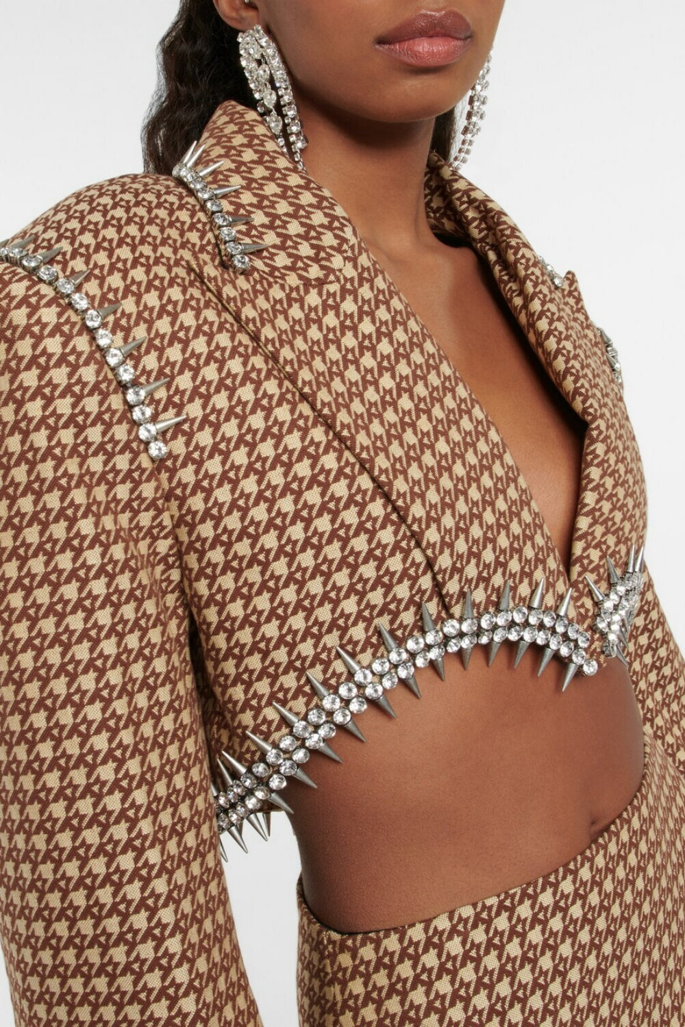 FREDERICA CRYSTAL-EMBELLISHED BLAZER SET