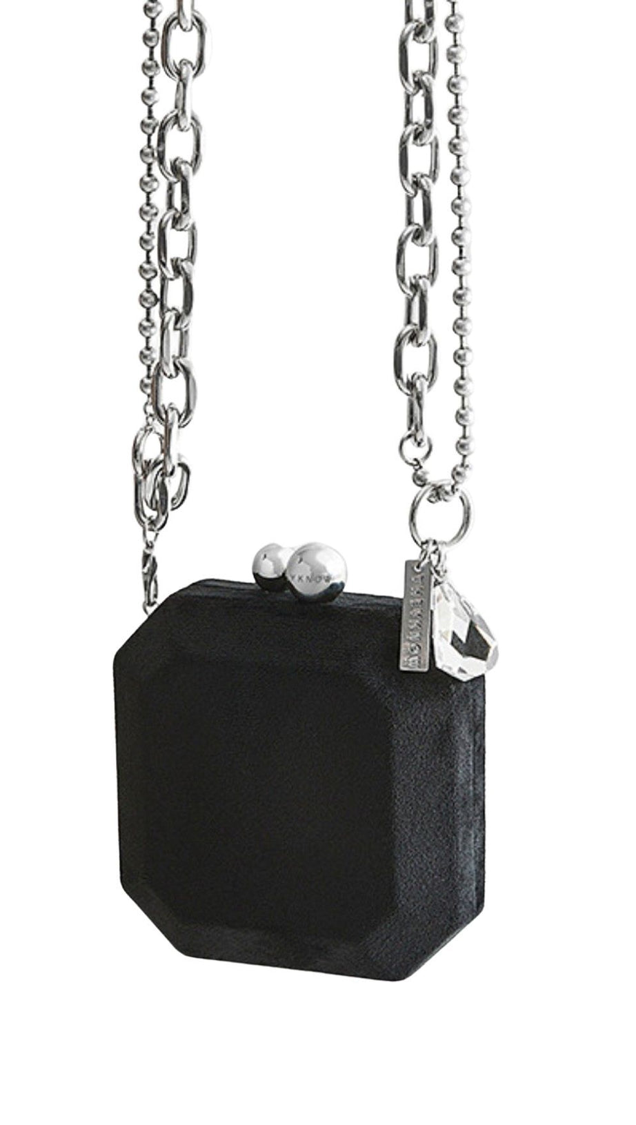 GEM BAG VELET ACRYLIC SINGLE-SHOULDER CLUTH