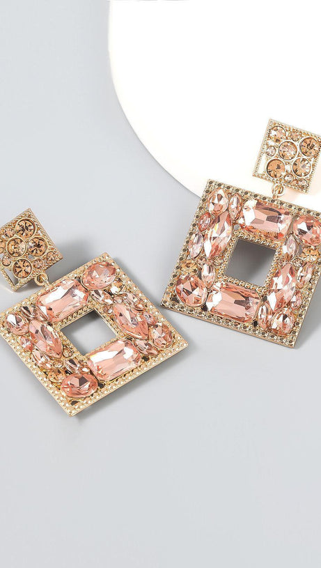 GEM DOOR KNOCKER STATEMENT EARRINGS