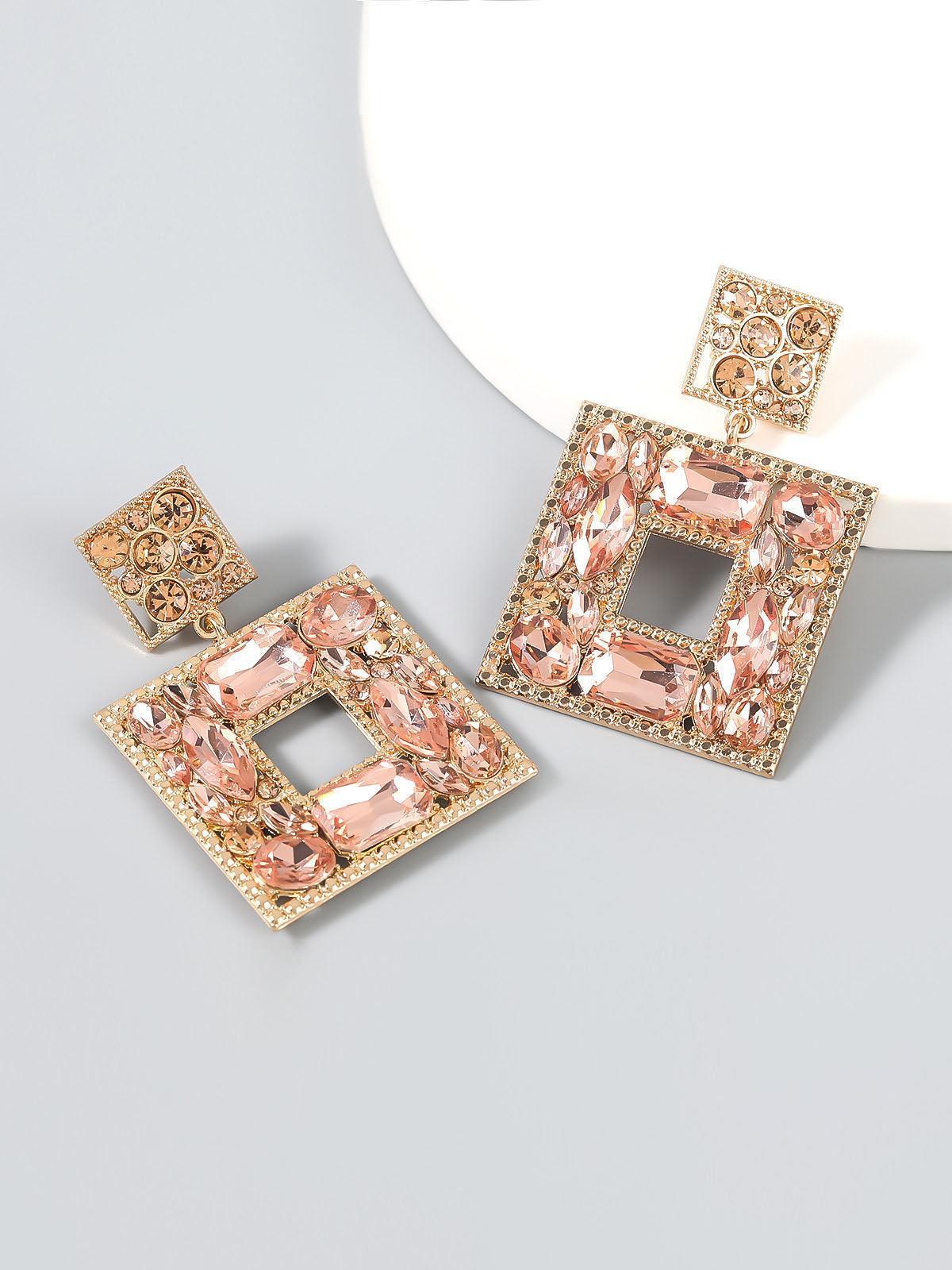 GEM DOOR KNOCKER STATEMENT EARRINGS