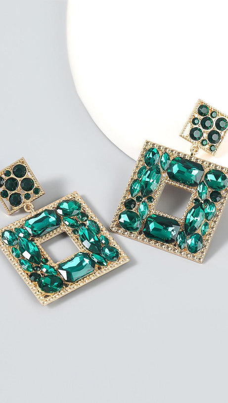 GEM DOOR KNOCKER STATEMENT EARRINGS