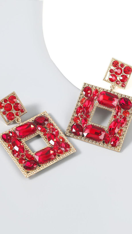 GEM DOOR KNOCKER STATEMENT EARRINGS