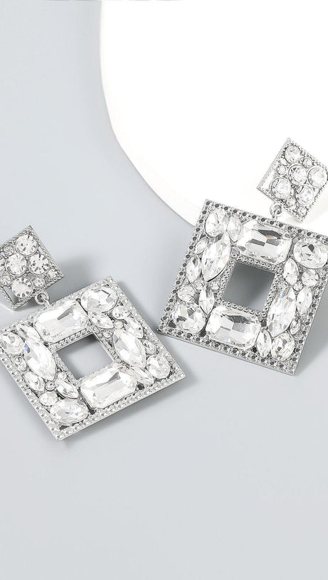 GEM DOOR KNOCKER STATEMENT EARRINGS