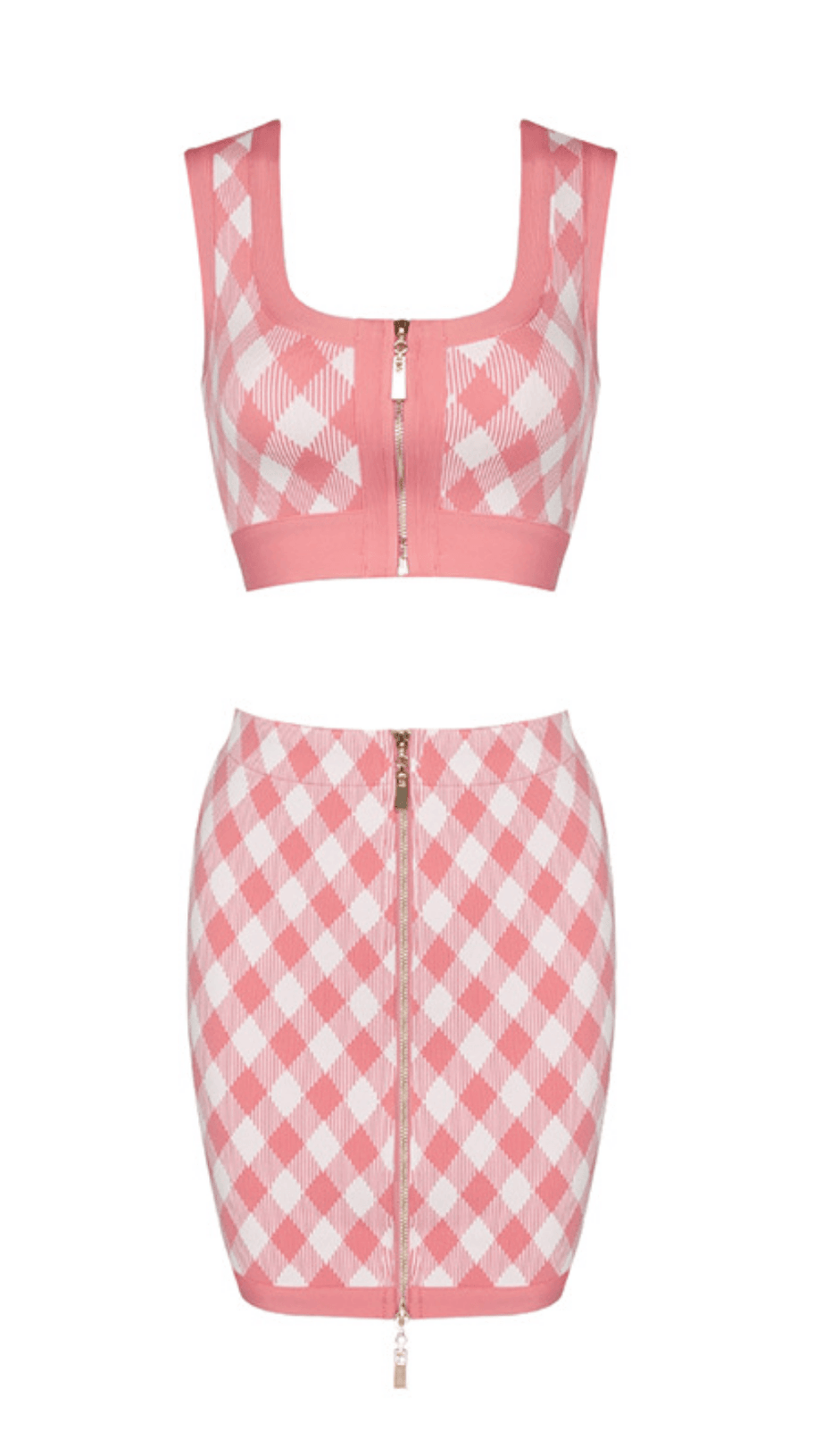 GEOMETRIC PATTERN SKIRT SUIT