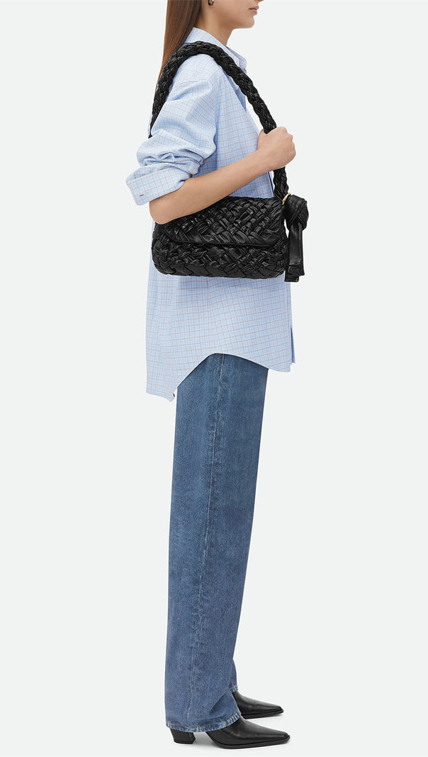 AIIZIE GIANA WEAVE SHOULDER BAG - BLACK - product image