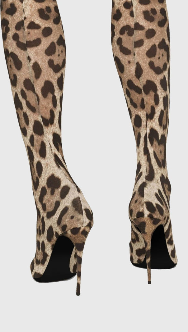 AIIZIE GISELLE LEOPARD PRINT THIGH-HIGH BOOTS - product image