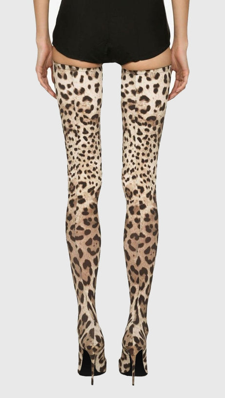 Overknee-Stiefel „Giselle“ mit Leopardenmuster