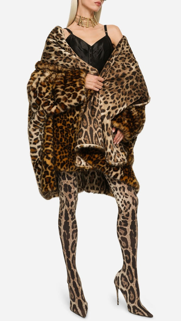 AIIZIE GISELLE LEOPARD PRINT THIGH-HIGH BOOTS - product image