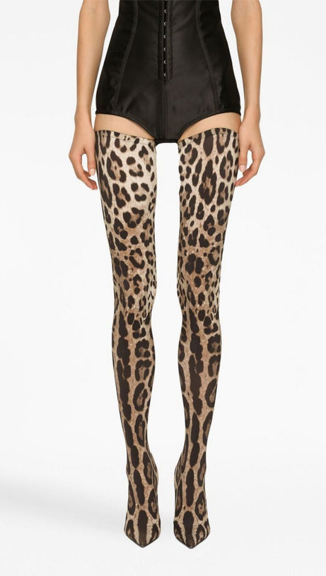 Overknee-Stiefel „Giselle“ mit Leopardenmuster