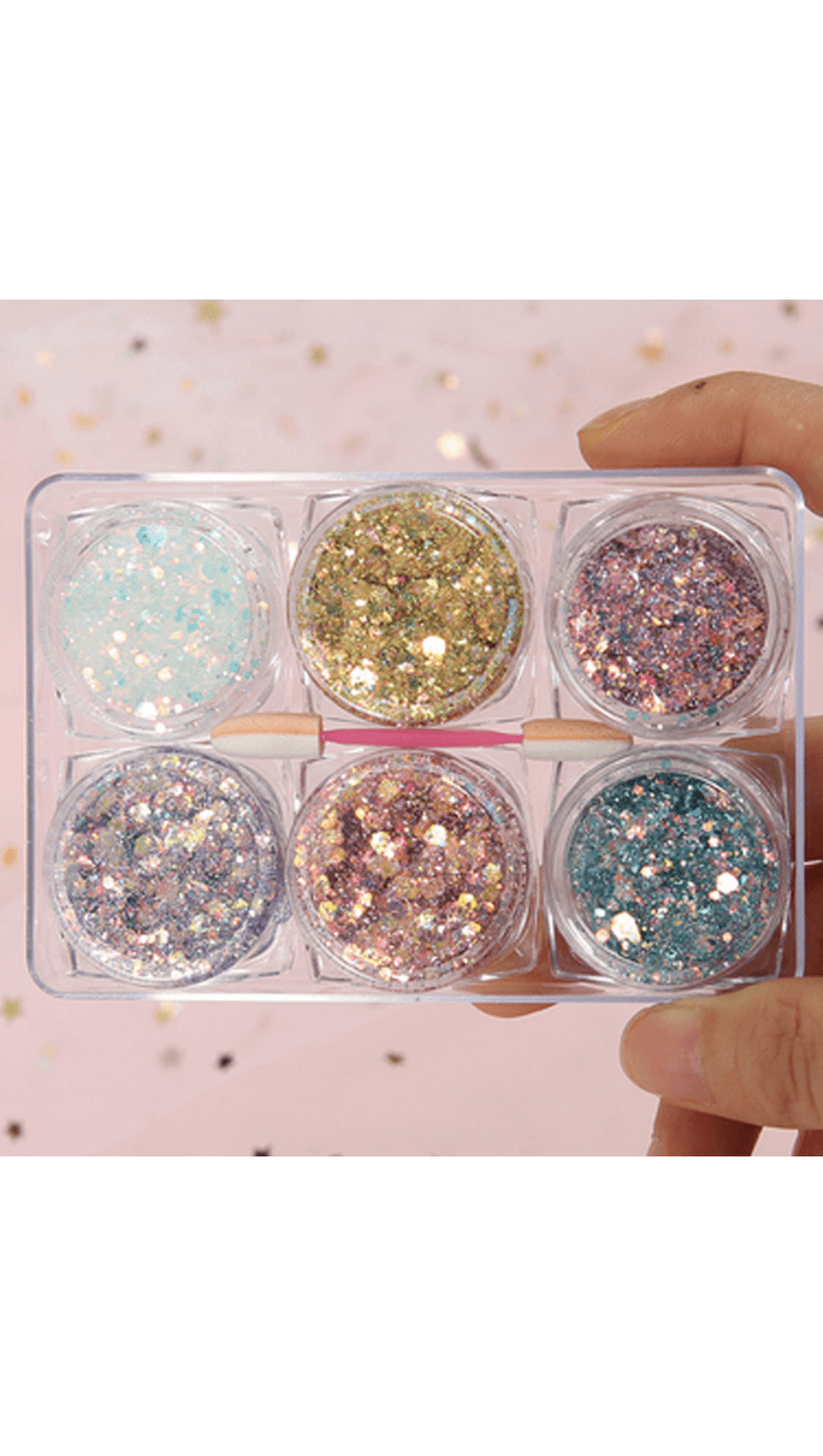 GLITTER GLITTER FOR GEL EYE MAKEUP.
