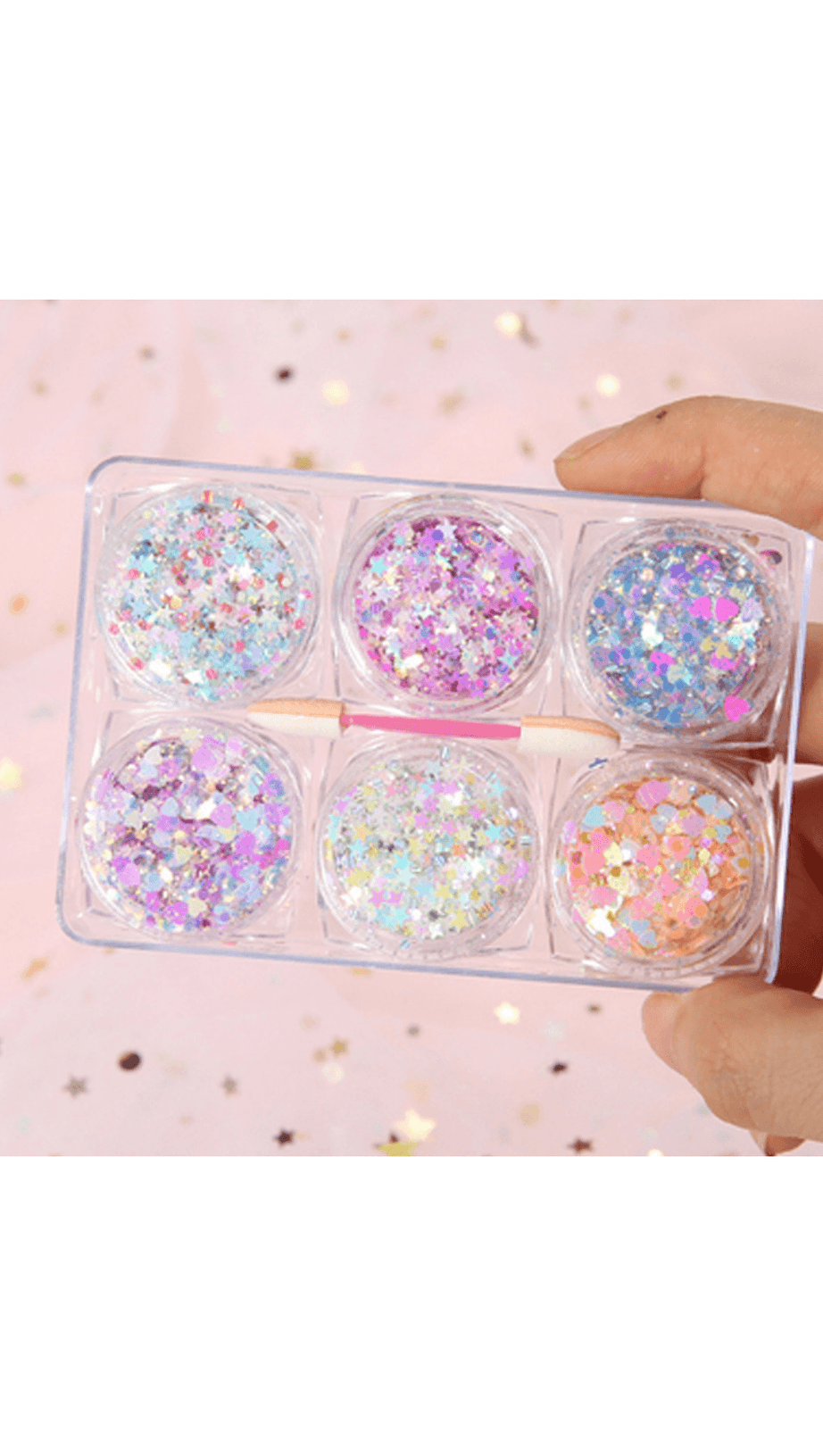 GLITTER GLITTER FOR GEL EYE MAKEUP.