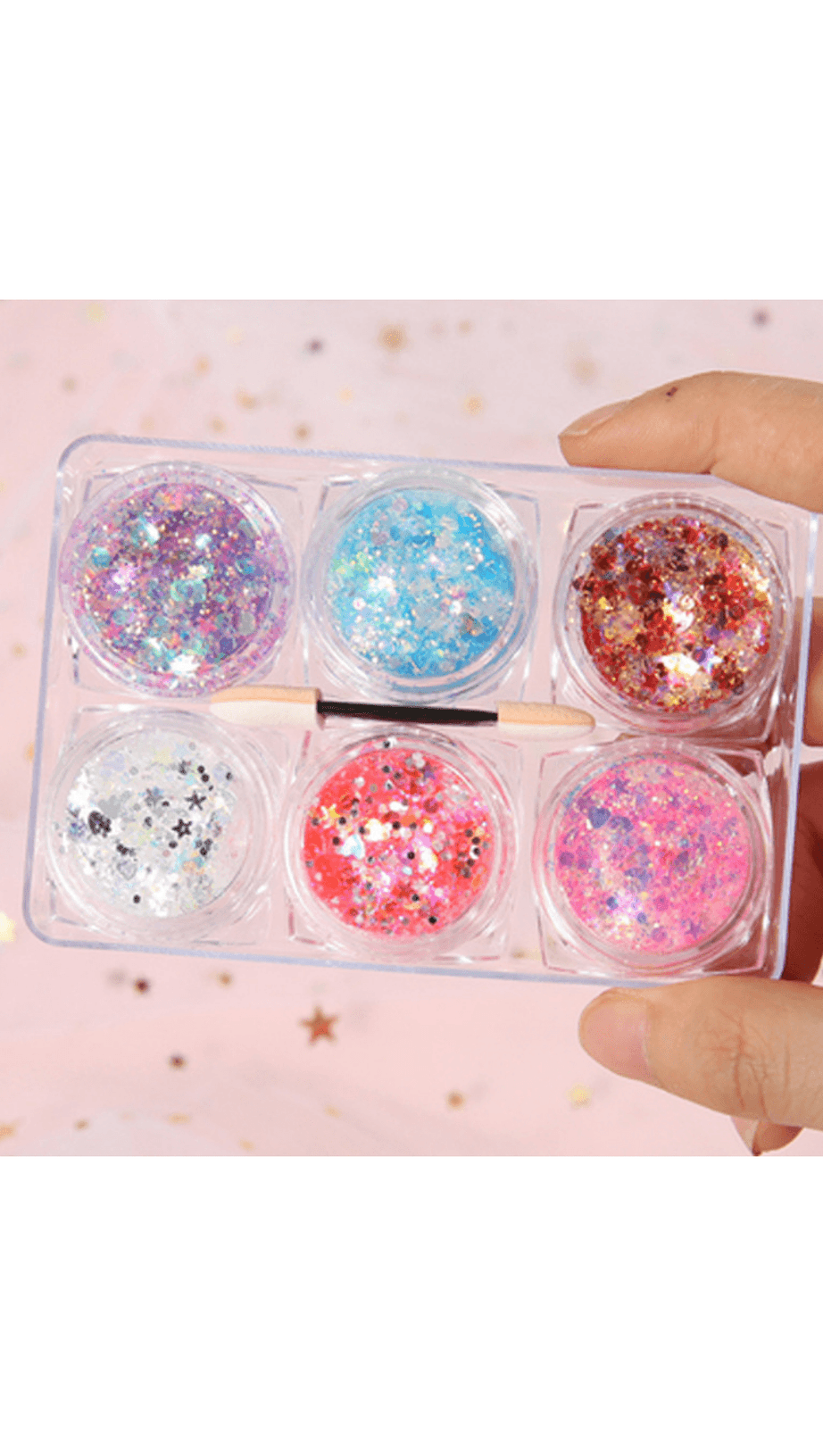 GLITTER GLITTER FOR GEL EYE MAKEUP.
