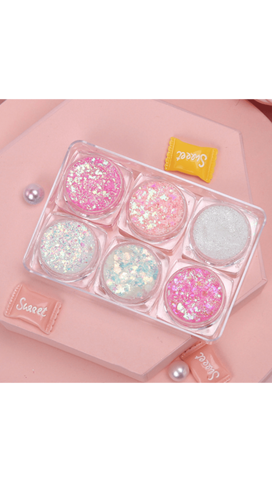 GLITTER GLITTER FOR GEL EYE MAKEUP.