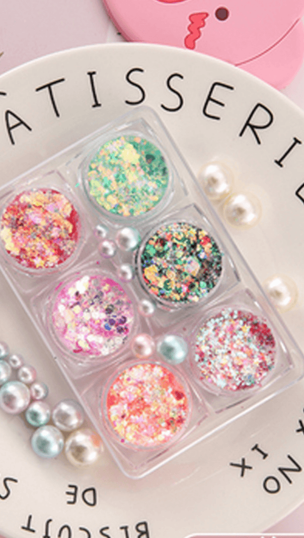 Glitzer-Glitter für Gel-Augen-Make-up. 