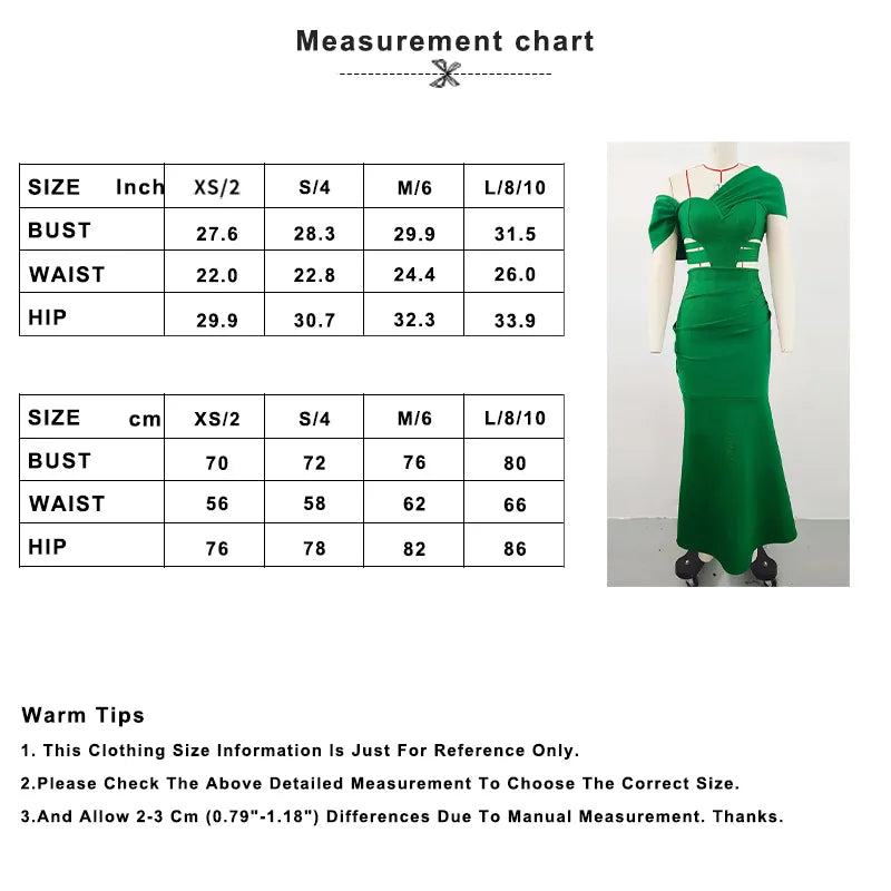 CHESNA GREEN HEART BANDAGE MAXI DRESS