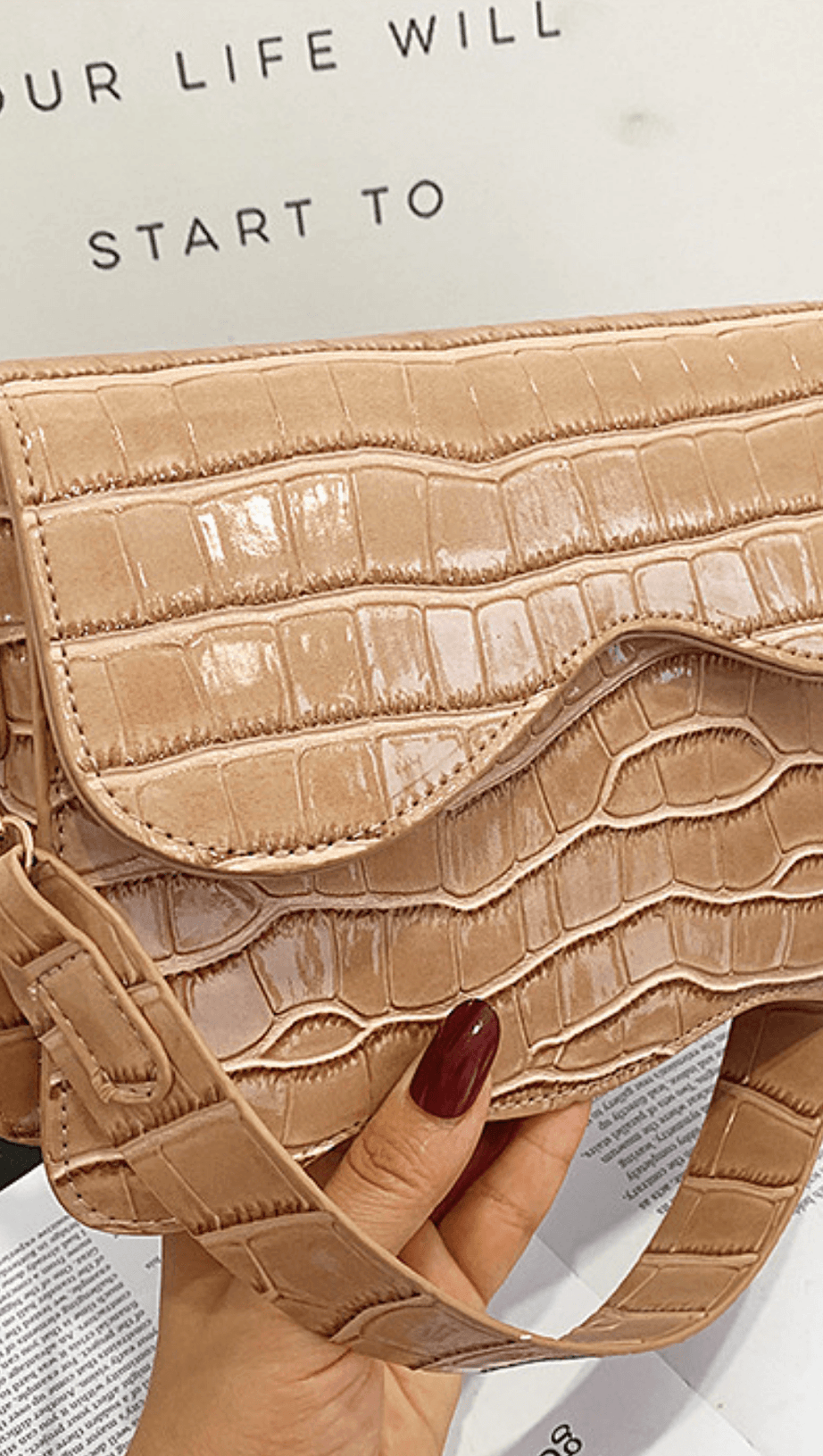 HEADLINE VINTAGE TEXTURE UNDERARM BAG