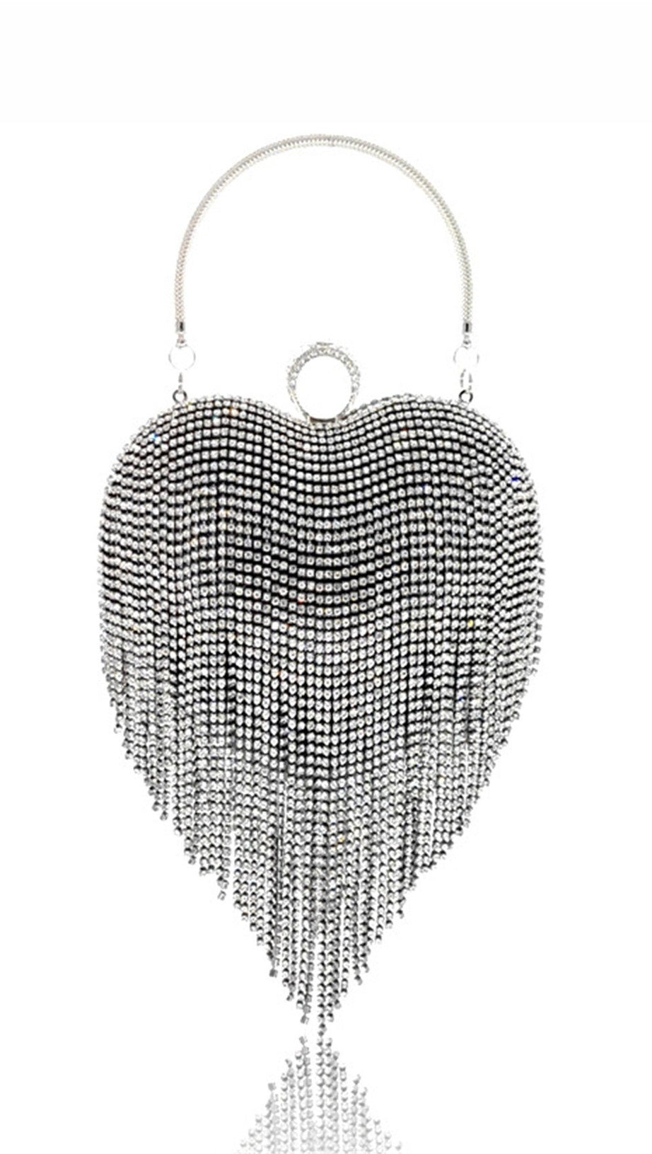 HEART TASSEL DINNER BAG