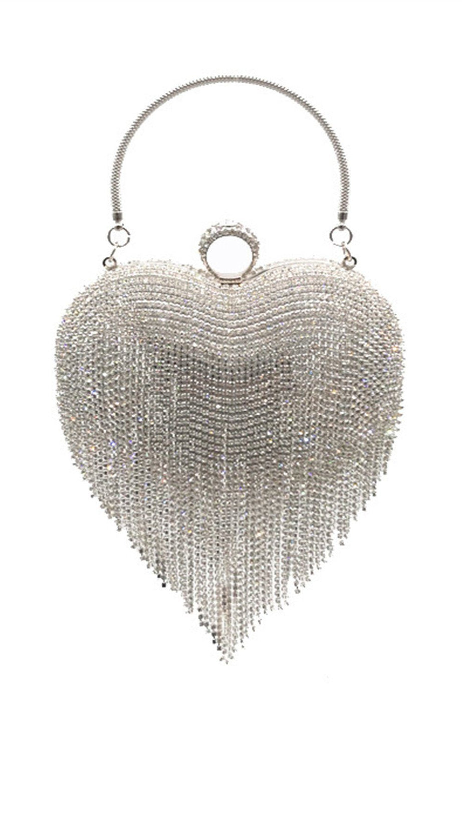 HEART TASSEL DINNER BAG