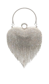 HEART TASSEL DINNER BAG