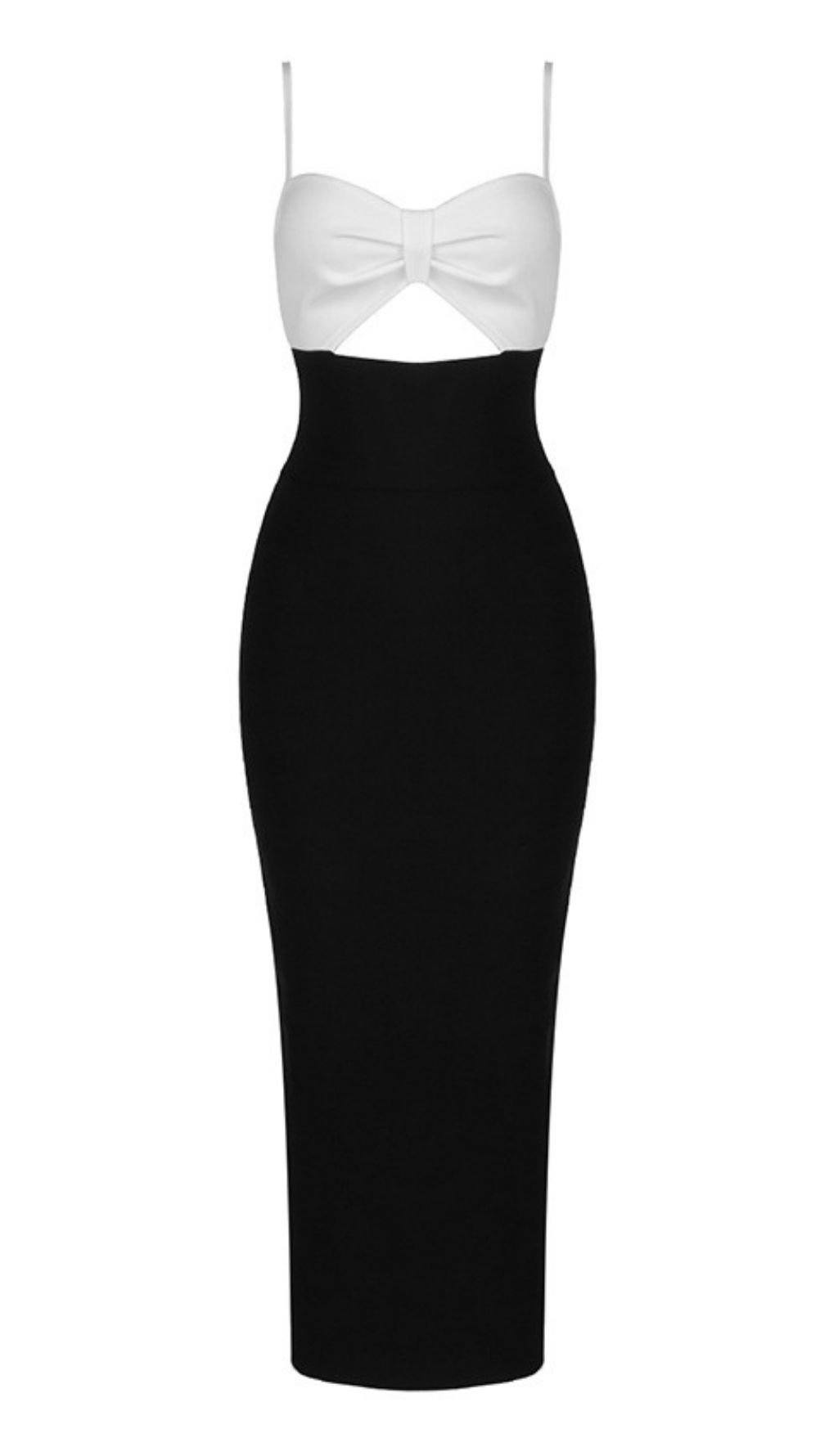 HOLLOW BANDAGE KLEID - BLAU