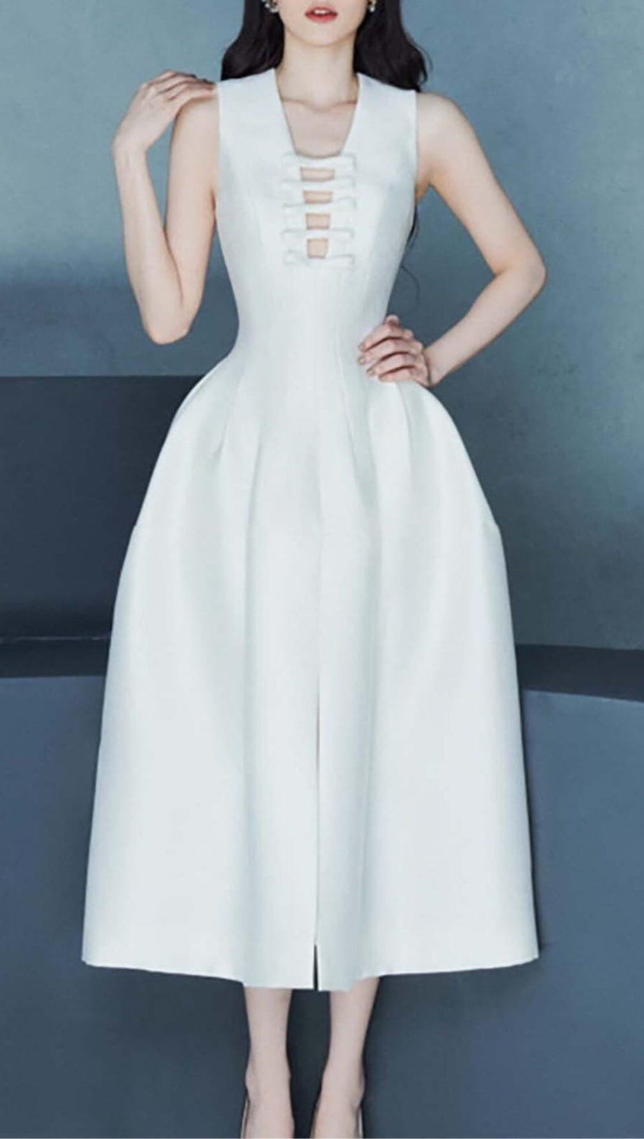 HOHE TAILLE A-LINIE-KLEID