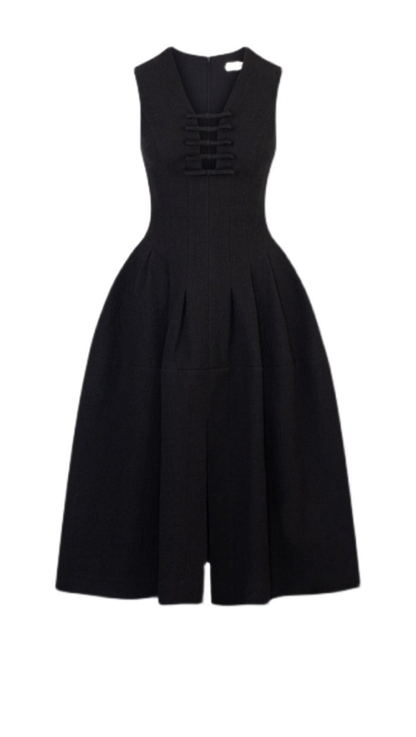 AIIZIE HOLLOW HIGH WAIST A-LINE DRESS - product image