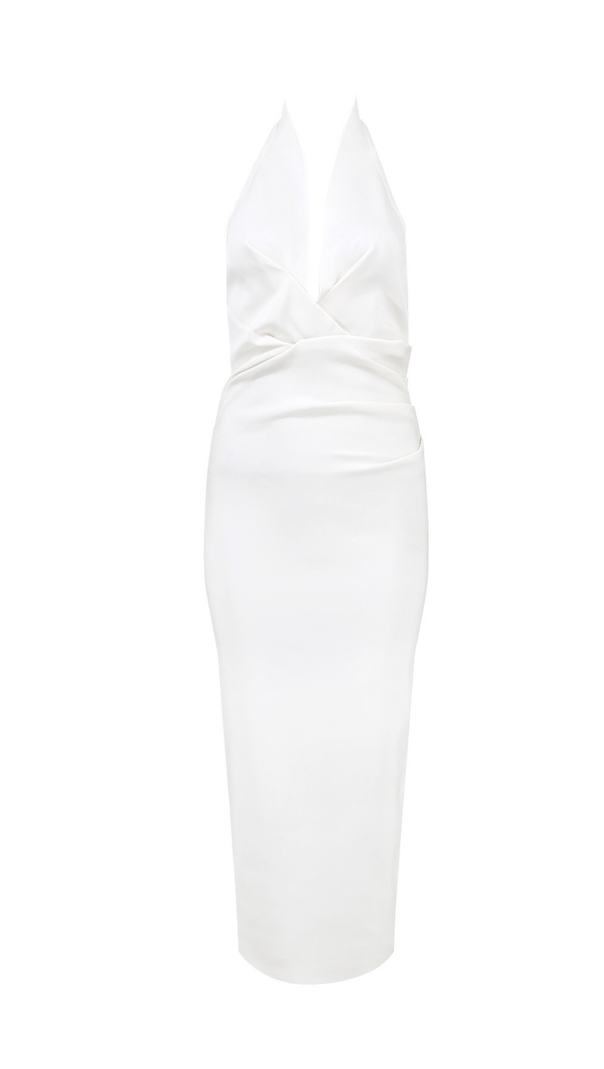 ABITO DA SERA CON BENDAGGIO E HALTER