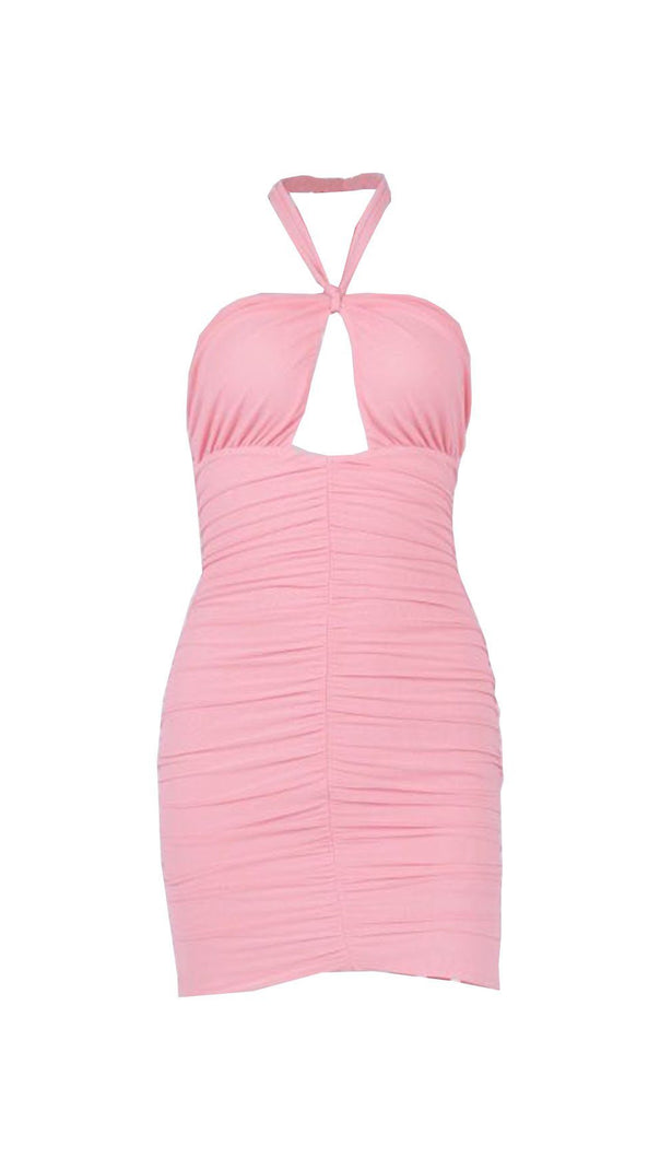 HALTER SLIM SEXY BUTTOCKS DRESS.