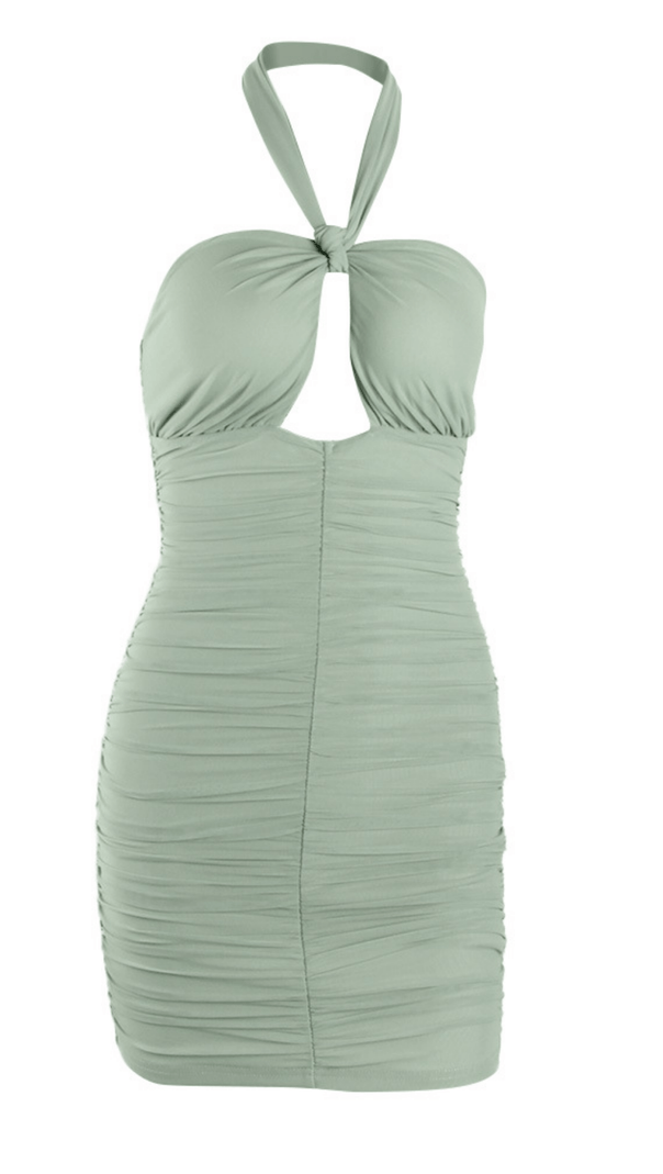 AIIZIE HALTER SLIM SEXY BUTTOCKS DRESS. - product image