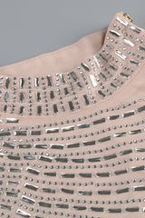 Halter Neck Crystal Embellished Gown