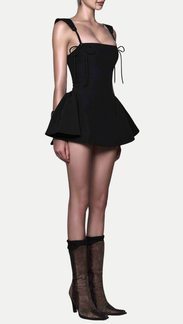 AIIZIE HAZAL LACE UP SPAGHETTI MINI DRESS - product image