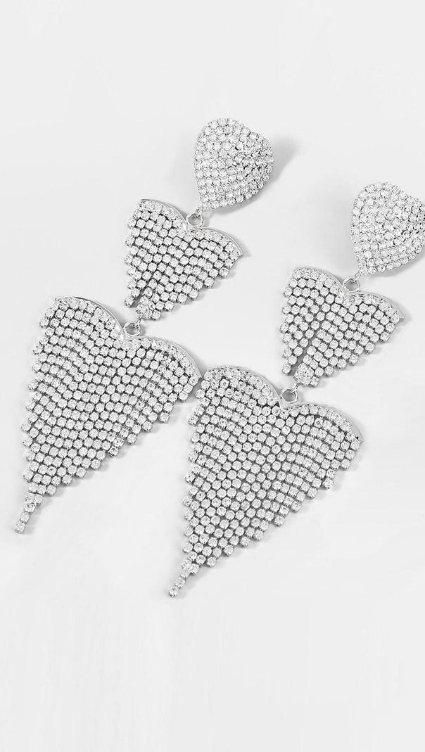 AIIZIE HAZEL HEART TASSEL DROP EARRINGS - product image