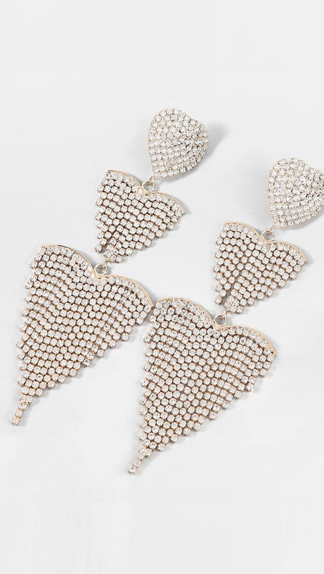 HAZEL HEART TASSEL DROP EARRINGS