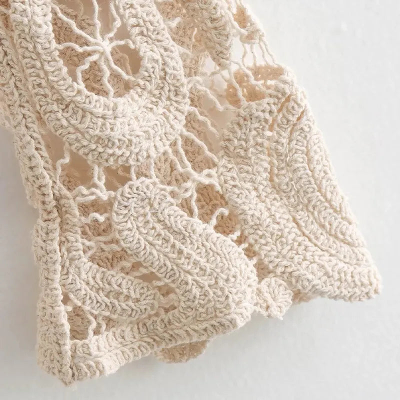 EUDORA – Gemustertes, hohles Minikleid in Aprikose