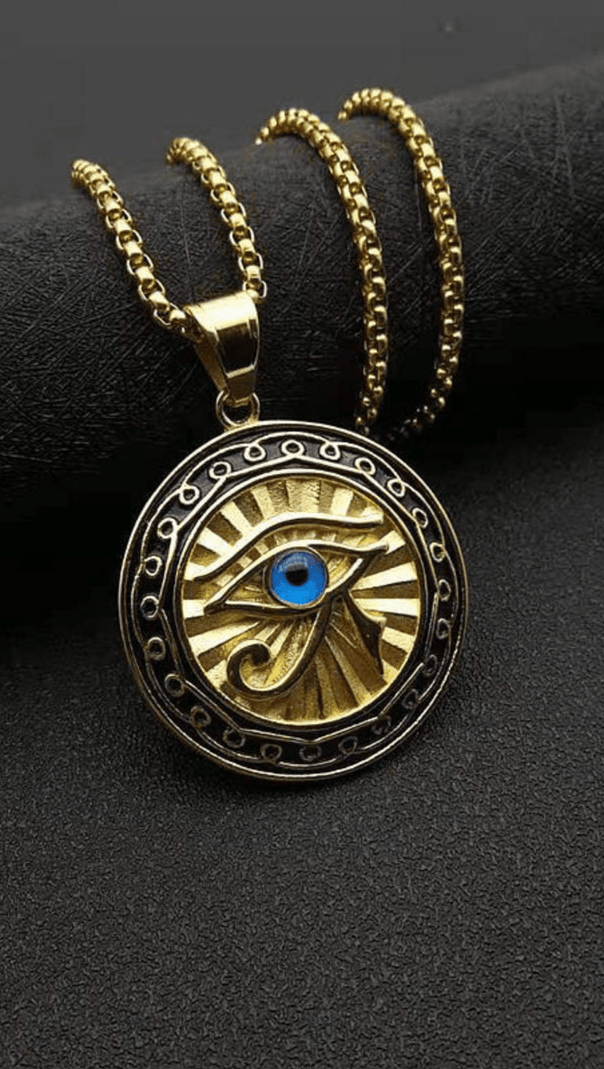 AIIZIE HEMLOCK BLUE EYE ROUND NECKLACE - product image