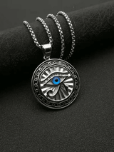 Hemlock Blue Eye Round Necklace