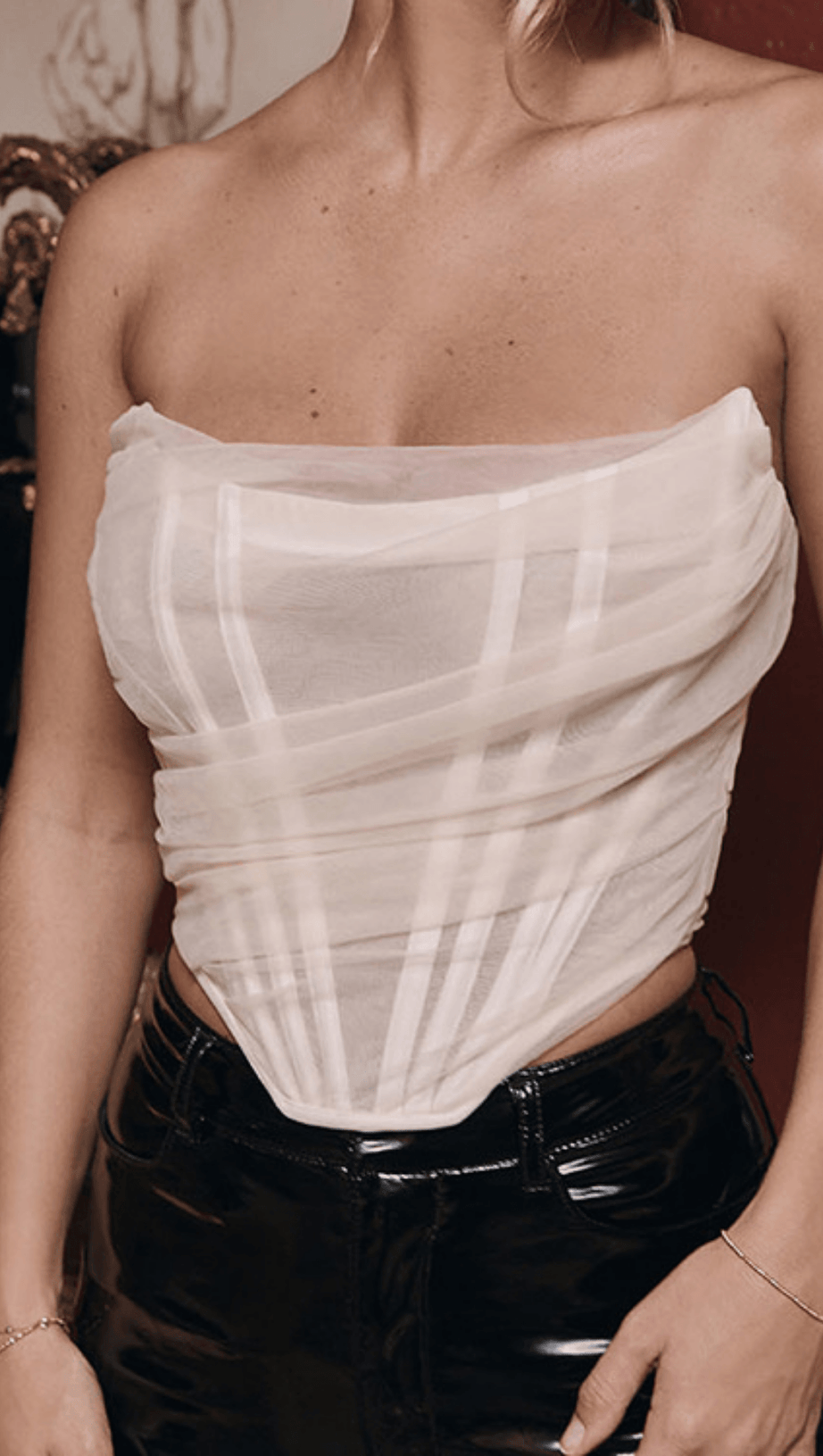 Fischgräten-Netzkorsett