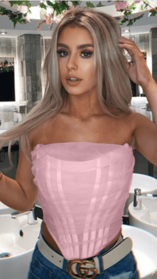 CORSETTO IN RETE A SPINA DI PESCE