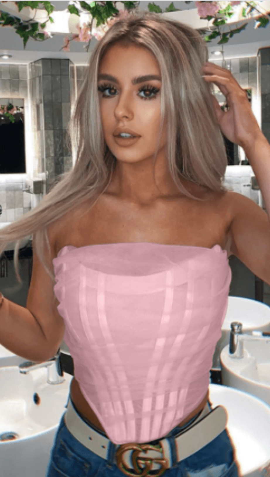 Fischgräten-Netzkorsett