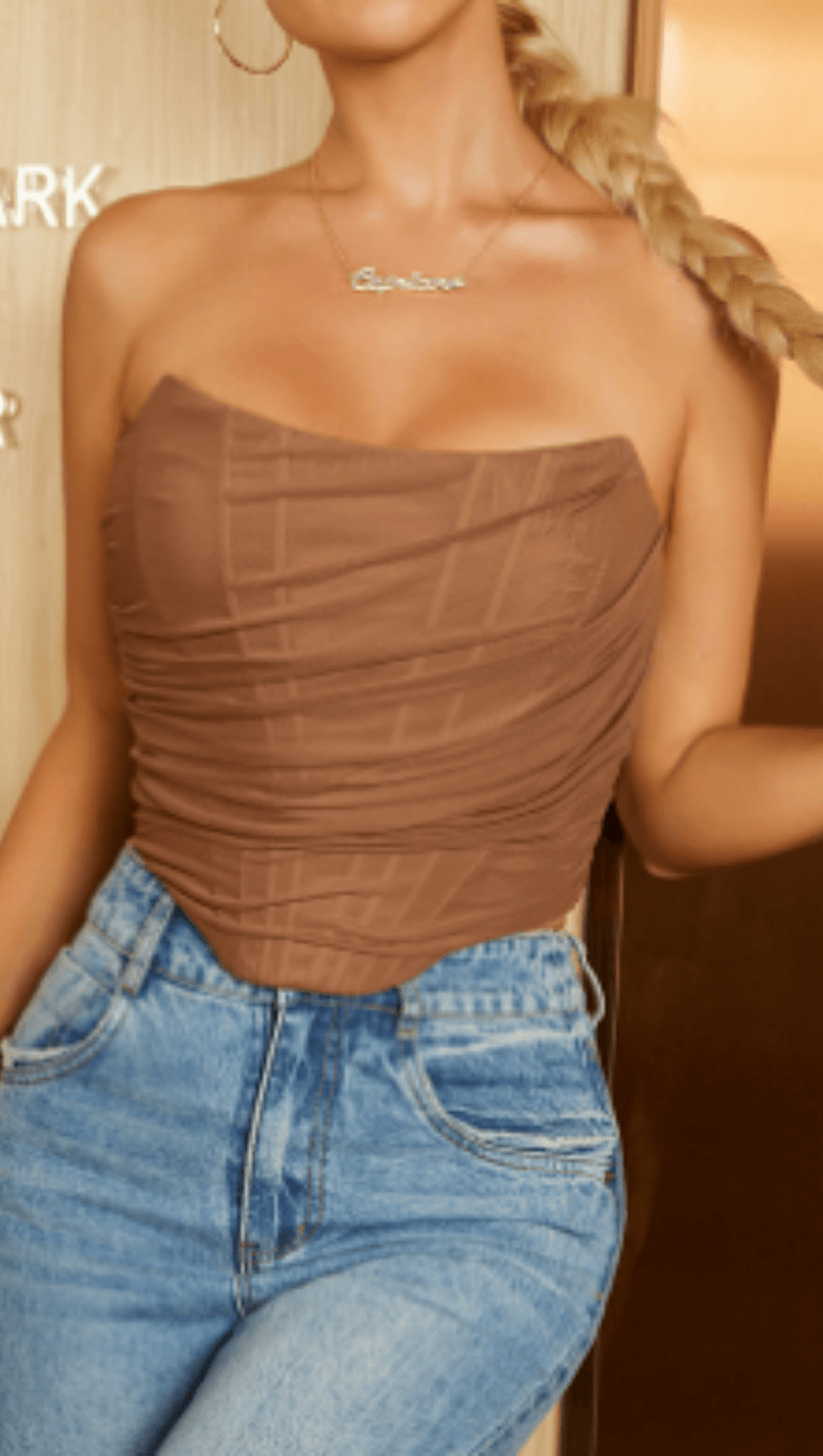 Fischgräten-Netzkorsett