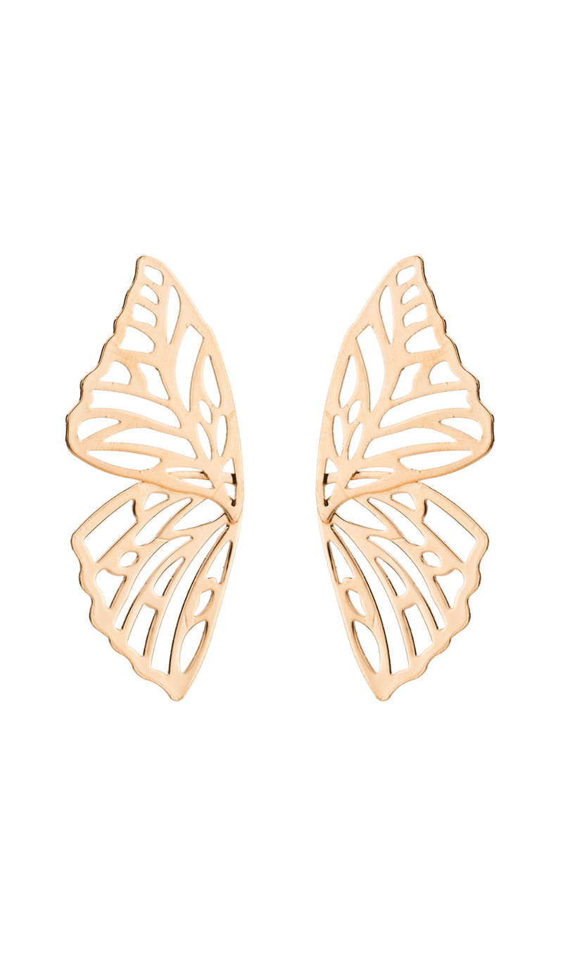 Hollow butterfly alloy earrings