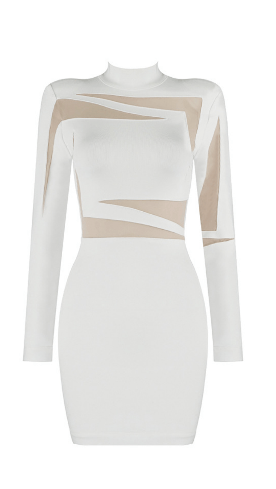 ABITO IN PIZZO CON CUCITURE CAVE.