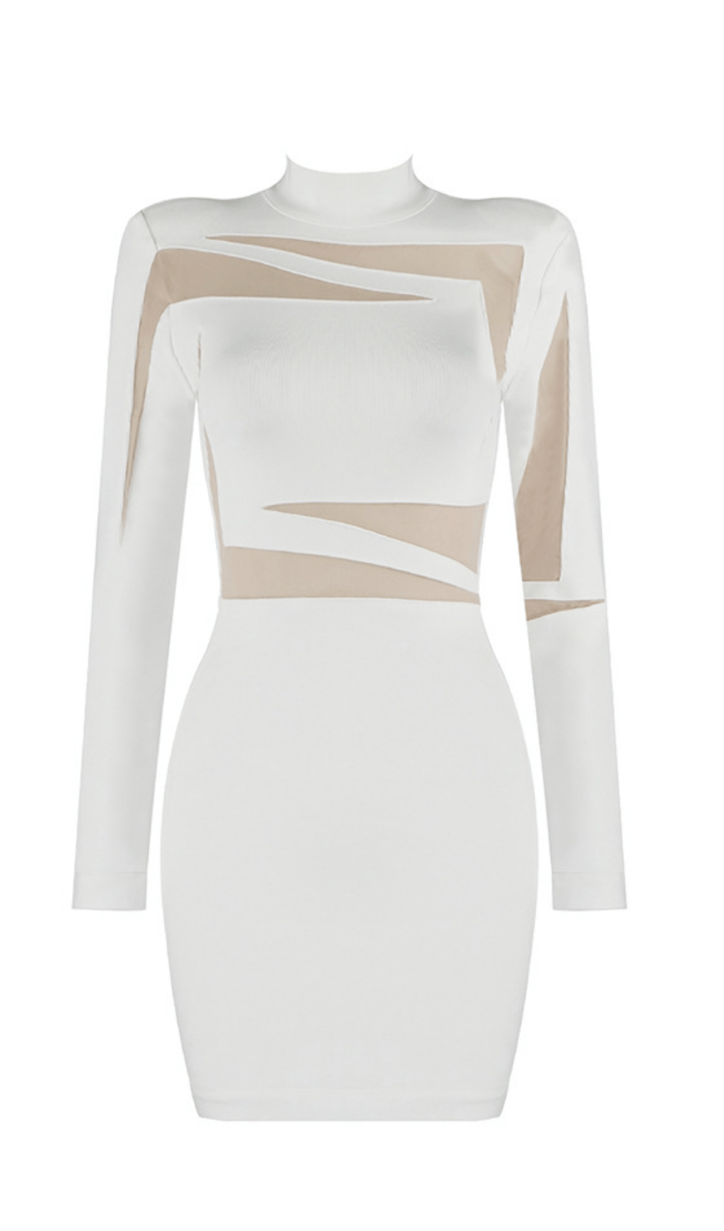 ABITO IN PIZZO CON CUCITURE CAVE.